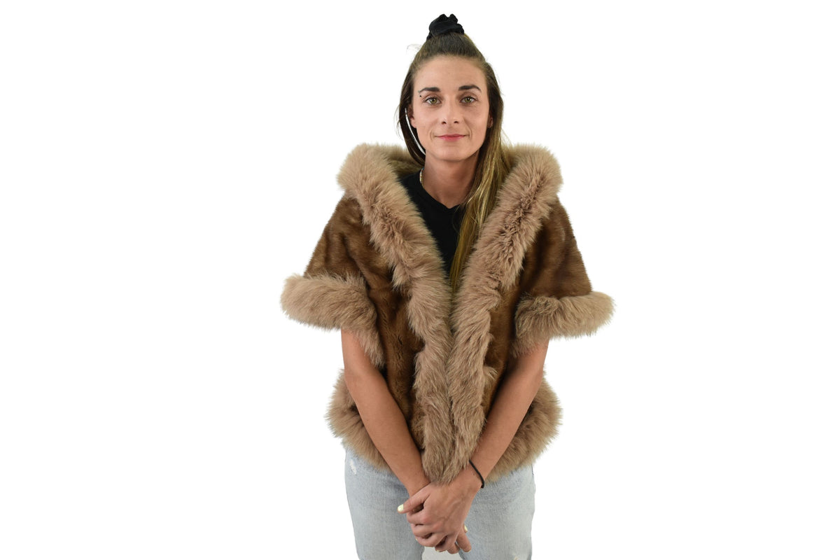 Fur Etole | Mink With fox Stole | Fur Shawls | Luxury fur etole | Bride fur Etole | Mink Fur Wraps | Gift For Her