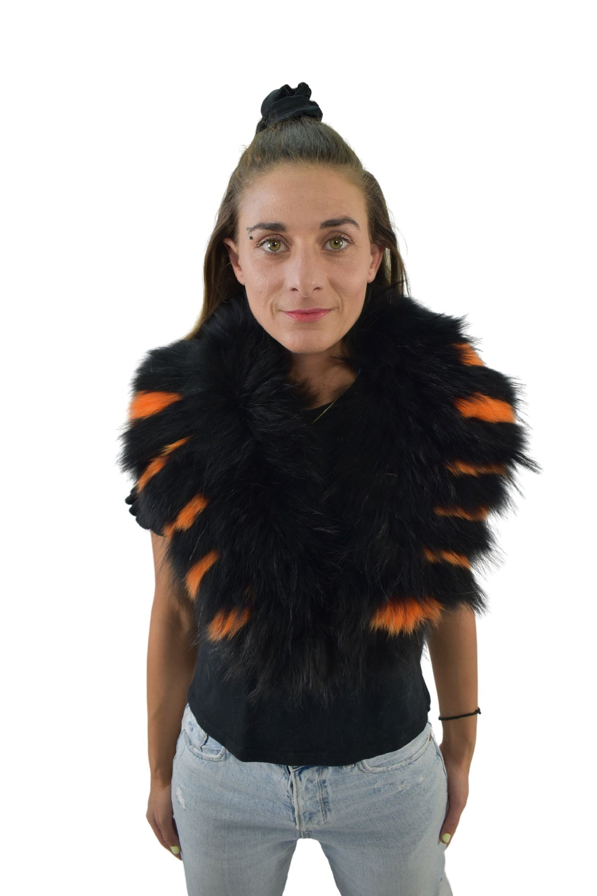 Fox Fur Collar, Natural  Fur collar. Neck Wrap, Fur Scarf. Fur Wrap, Handmade Fur Collar