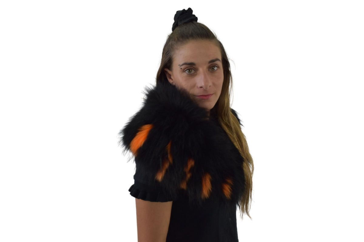 Fox Fur Collar, Natural  Fur collar. Neck Wrap, Fur Scarf. Fur Wrap, Handmade Fur Collar