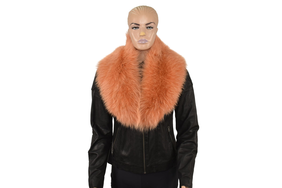 Fox Fur Collar, Orange Fur collar. Neck Wrap, Fur Scarf. Fur Wrap, Handmade Fur Collar