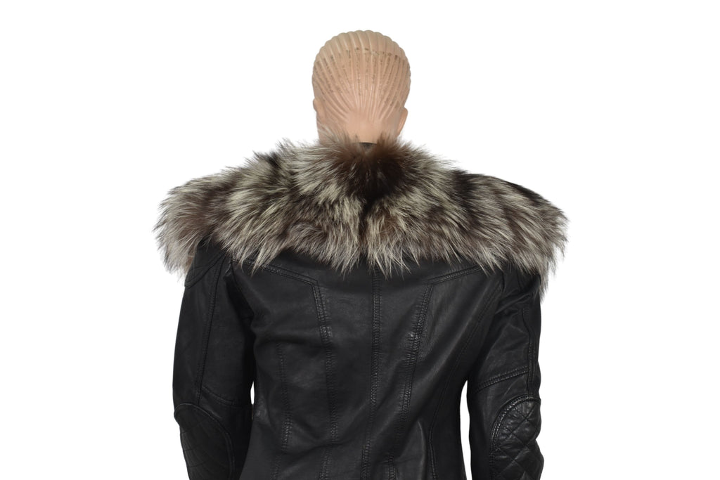 Fox Fur Collar , Silver Fur collar, Neck Wrap, Fur Scarf. Fur Wrap, Handmade Fur Collar | Gift For Her