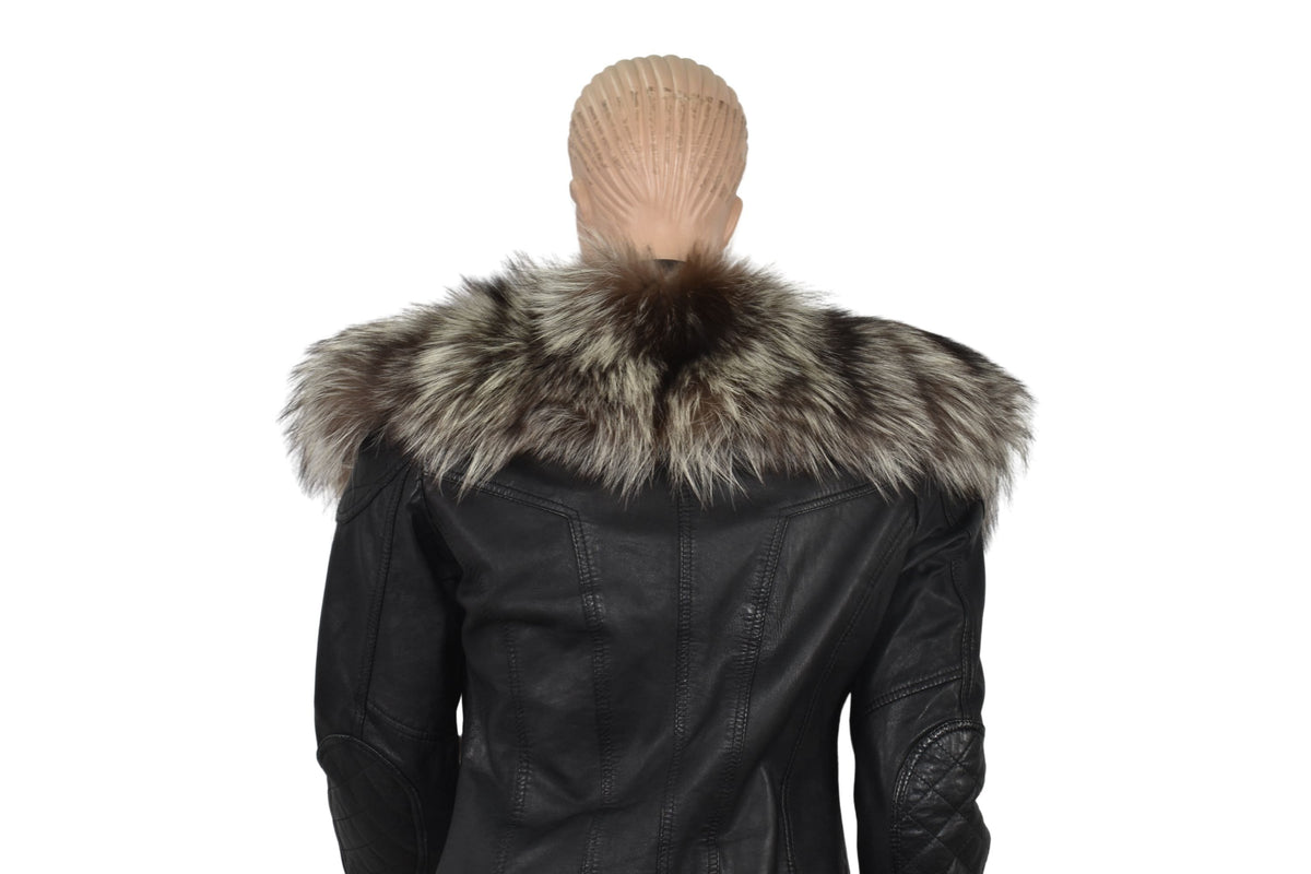Fox Fur Collar , Silver Fur collar, Neck Wrap, Fur Scarf. Fur Wrap, Handmade Fur Collar | Gift For Her