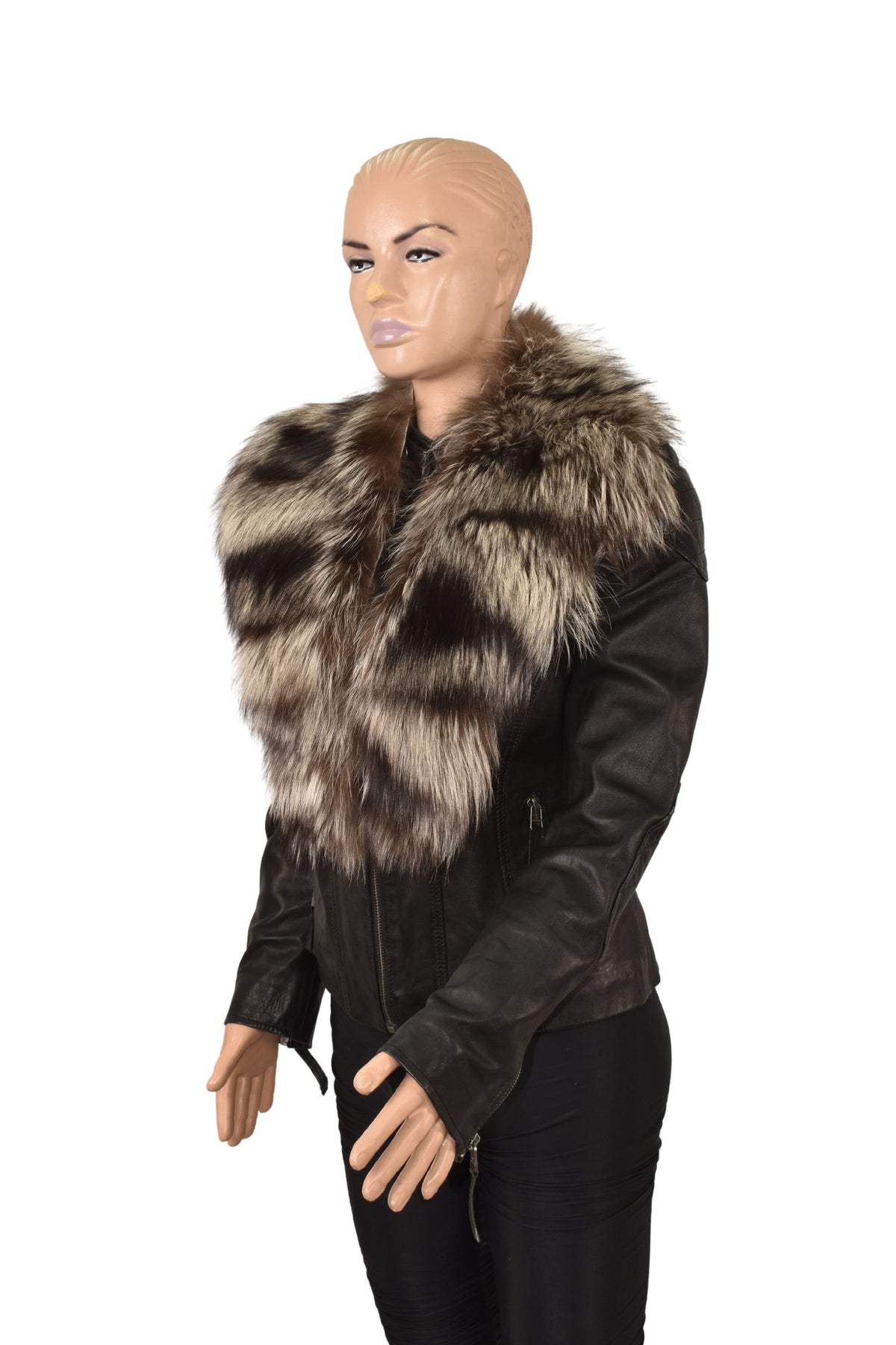 Fox Fur Collar , Silver Fur collar, Neck Wrap, Fur Scarf. Fur Wrap, Handmade Fur Collar | Gift For Her