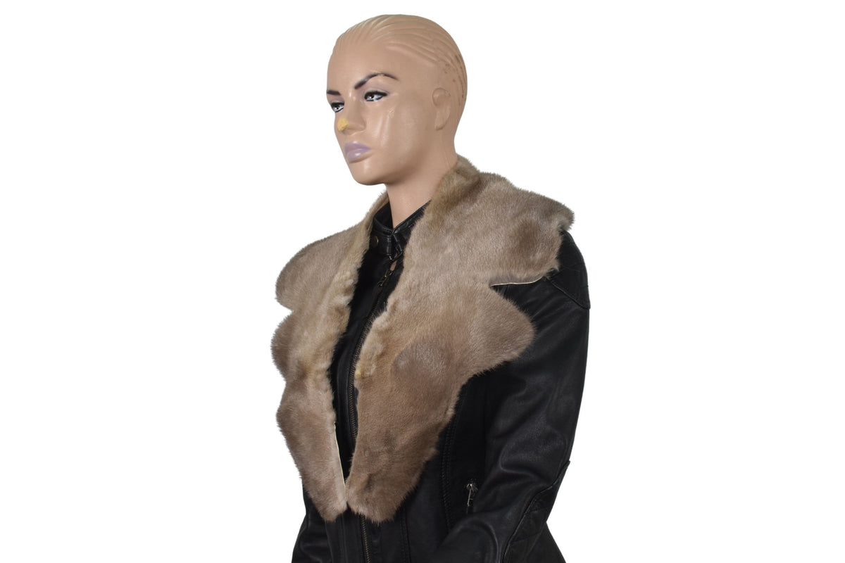 Genuine Mink fur collar | Gray fur collar | Coat fur collar | Unisex Mink Fur Collar |Gift For Him