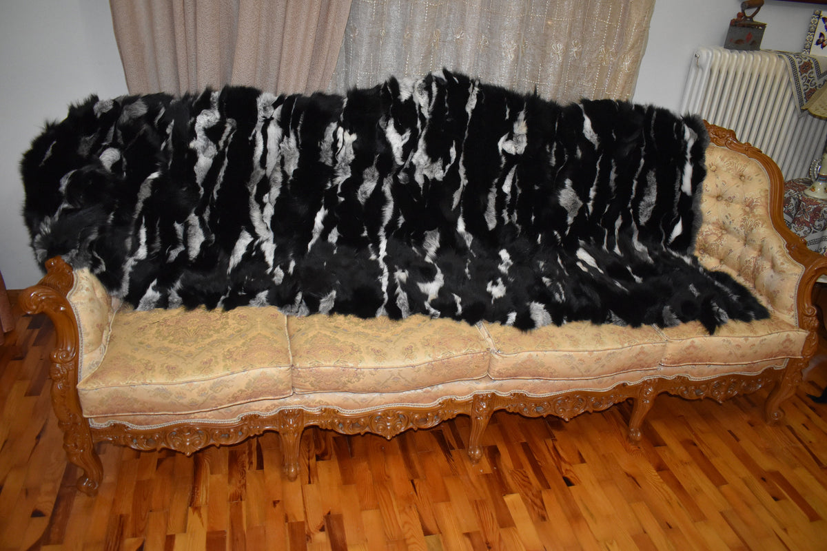 Fur Throw Blanket | Fox Fur Throw | Fur Blanket For Couch | Fur Blanket For Baby | Gift For her