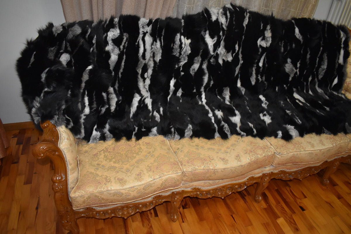 Fur Throw Blanket | Fox Fur Throw | Fur Blanket For Couch | Fur Blanket For Baby | Gift For her