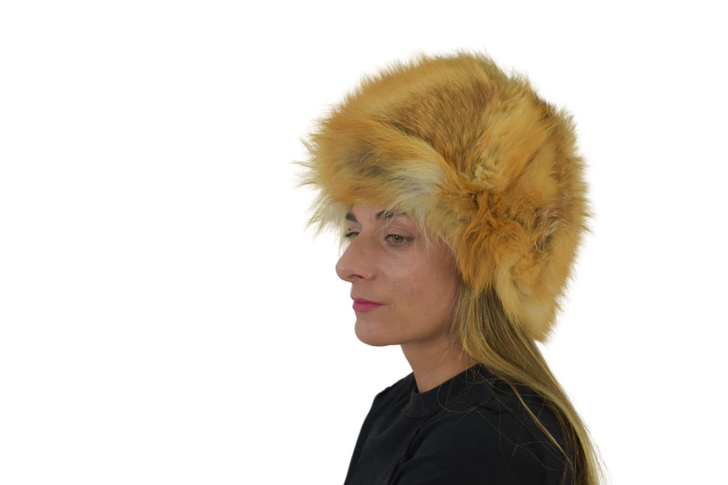 Fox Fur Hat  | Russian Fur Hat | Canadian Fox Fur Cap | Winter Hat For Women | Gift For Her