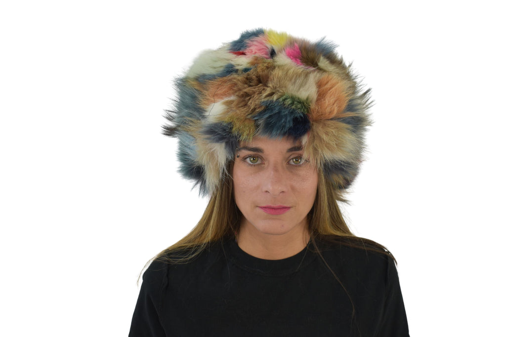 Colorfull Fur Hat | Fox Fur Hat  | Russian Fur Hat | Fox Fur Cap | Winter Hat For Women | Gift For Her