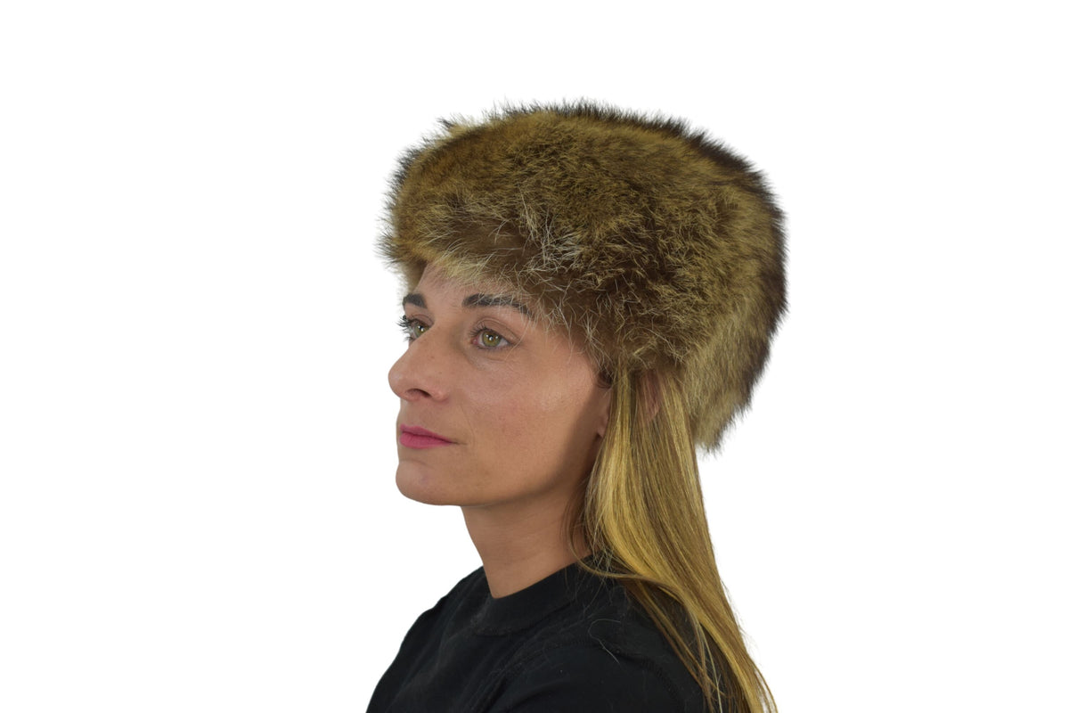 Beige Fur Hat | Raccoon Fur Hat  | Russian Fur Hat | Fur Cap | Winter Hat For Women | Gift For Her
