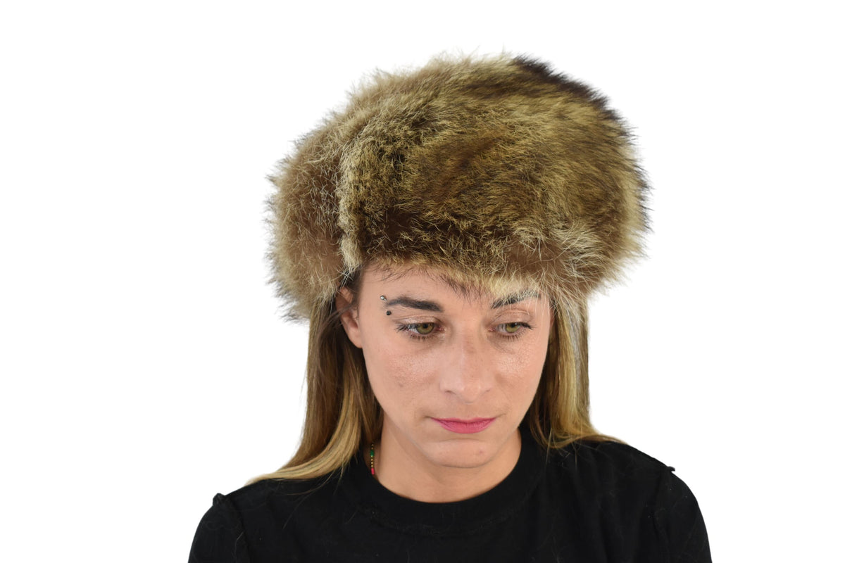 Beige Fur Hat | Raccoon Fur Hat  | Russian Fur Hat | Fur Cap | Winter Hat For Women | Gift For Her