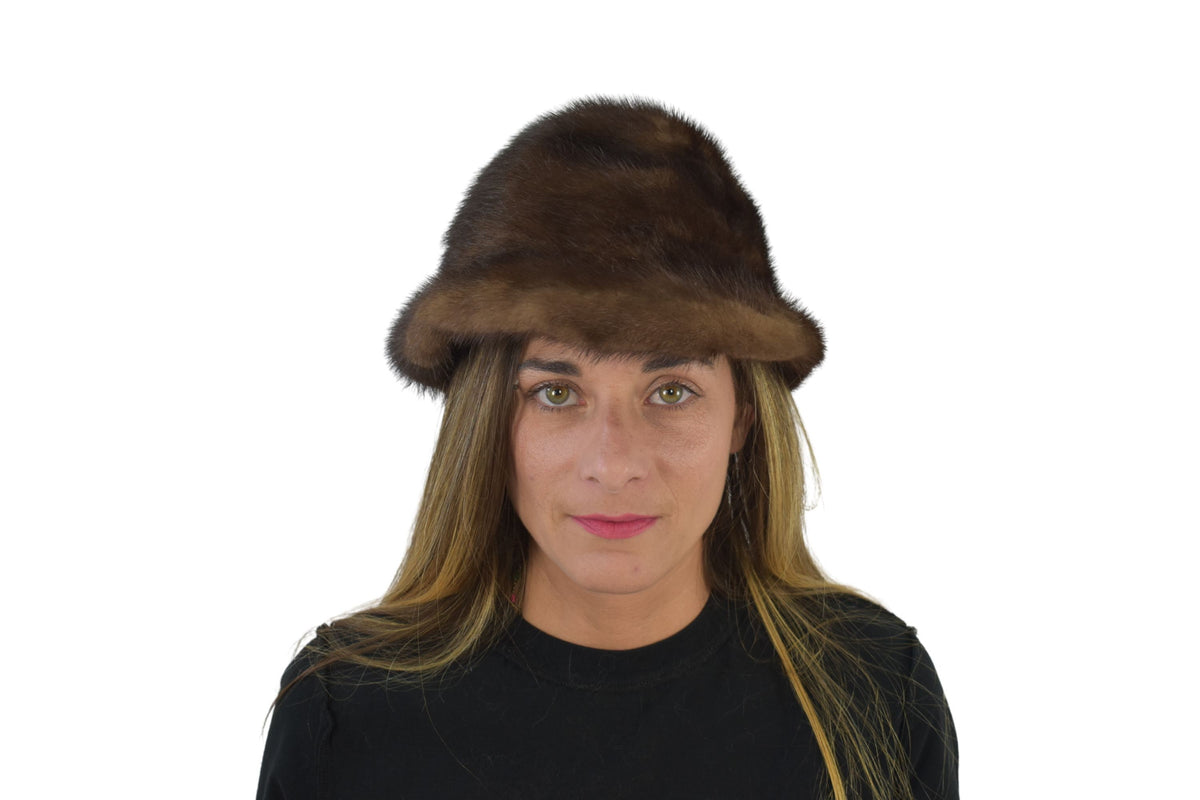 Luxury Fur Hat | Mink Fur Hat  | Bucket Fur Hat | Brown Mink Hat | Winter Hat For Women | Gift For Her
