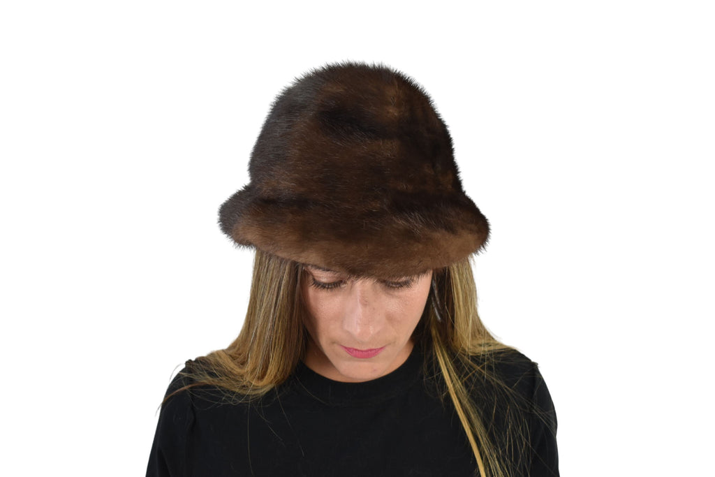 Luxury Fur Hat | Mink Fur Hat  | Bucket Fur Hat | Brown Mink Hat | Winter Hat For Women | Gift For Her