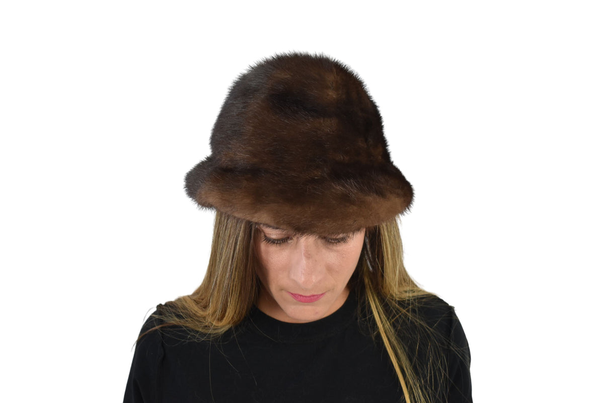 Luxury Fur Hat | Mink Fur Hat  | Bucket Fur Hat | Brown Mink Hat | Winter Hat For Women | Gift For Her