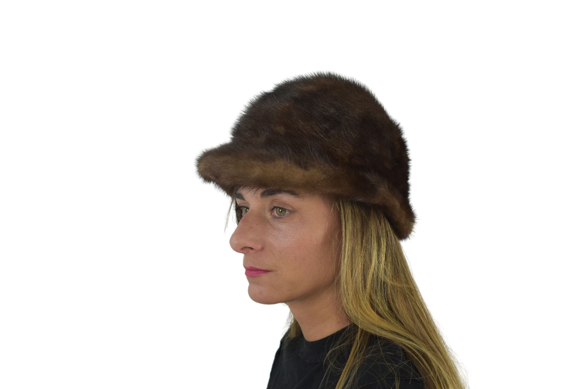 Luxury Fur Hat | Mink Fur Hat  | Bucket Fur Hat | Brown Mink Hat | Winter Hat For Women | Gift For Her