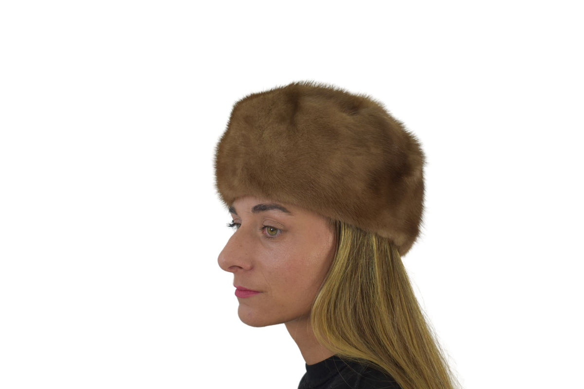 Luxury Fur Hat | Mink Fur Hat  | Vintage style  Fur Hat | Brown Mink Hat | Winter Hat For Women | Gift For Her