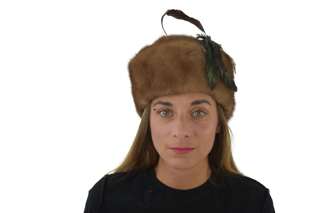Luxury Fur Hat | Mink Fur Hat  | Vintage style  Fur Hat | Brown Mink Hat | Winter Hat For Women | Gift For Her