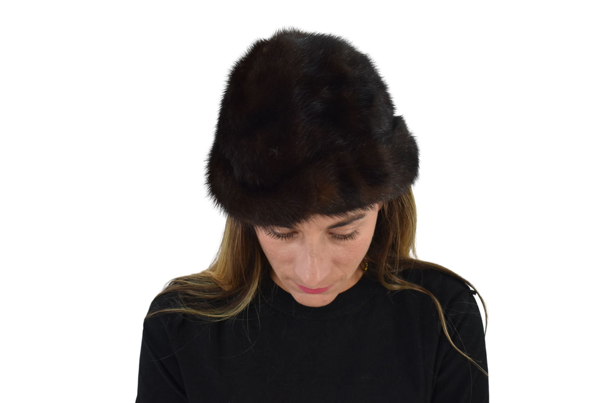 Luxury Fur Hat | Mink Fur Hat  |  Fur Hat | Vintage Brown Mink Hat | Winter Hat For Women | Gift For Her