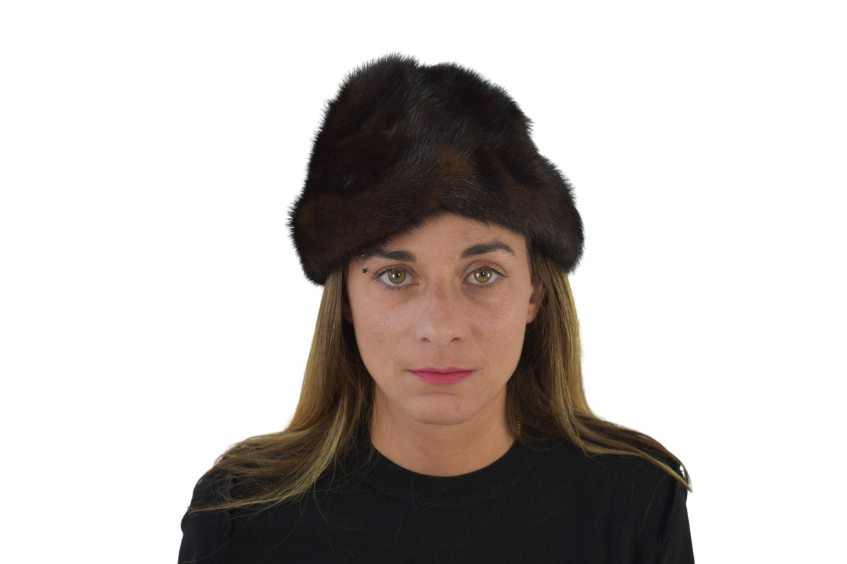 Luxury Fur Hat | Mink Fur Hat  |  Fur Hat | Vintage Brown Mink Hat | Winter Hat For Women | Gift For Her