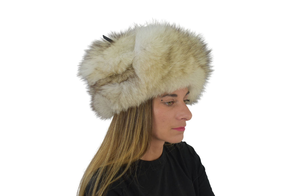 Ushanka Russian Hat | Aviator Fur Hat | Fox Fur Trapper Hat  | Fox And Leather Hat |  Fox Hat | Natural Fox Fur Hat | Gift For Her