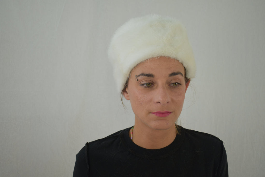 White Mink  Fur Hat | Mink Fur Hat  | Mink Hat | Winter Hat For Women | Gift For Her