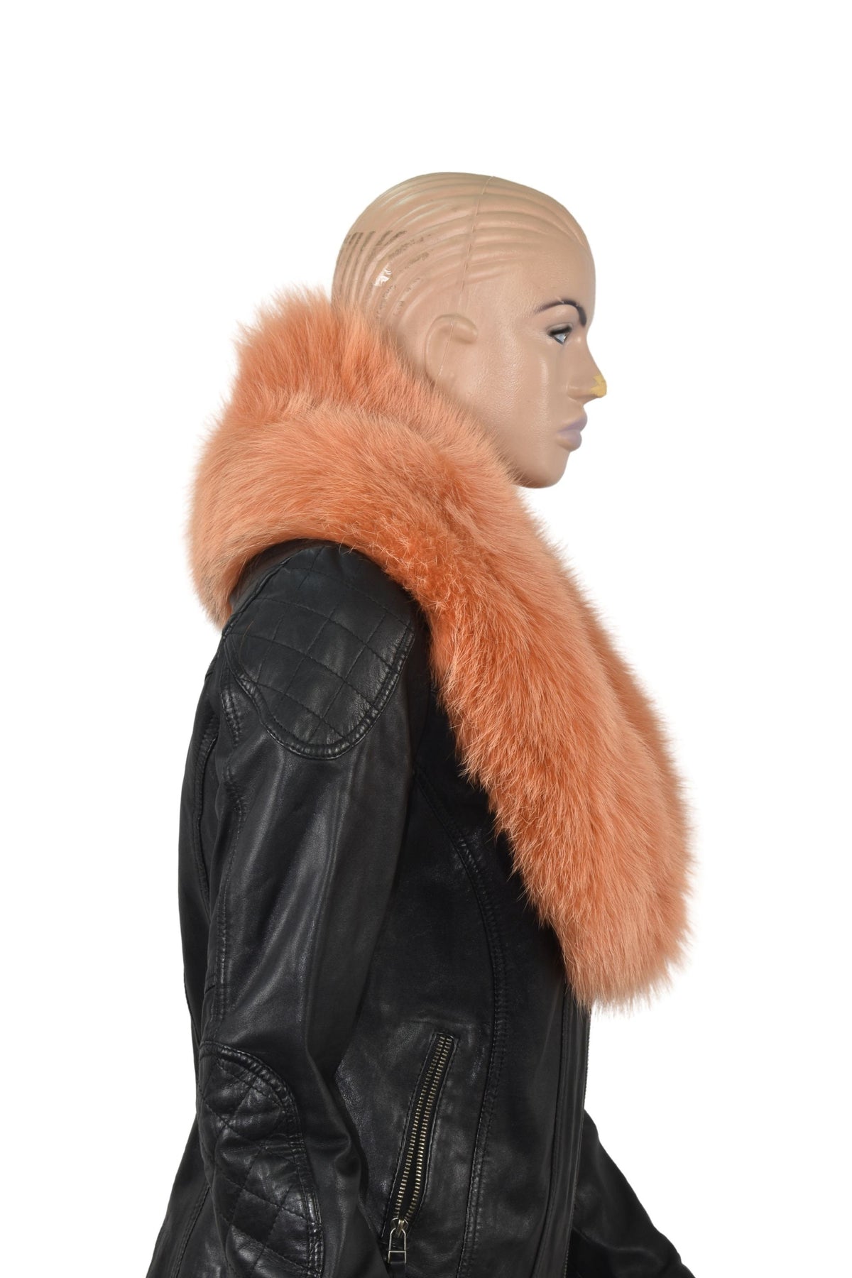 Fox Fur Collar, Orange Fur collar. Neck Wrap, Fur Scarf. Fur Wrap, Handmade Fur Collar