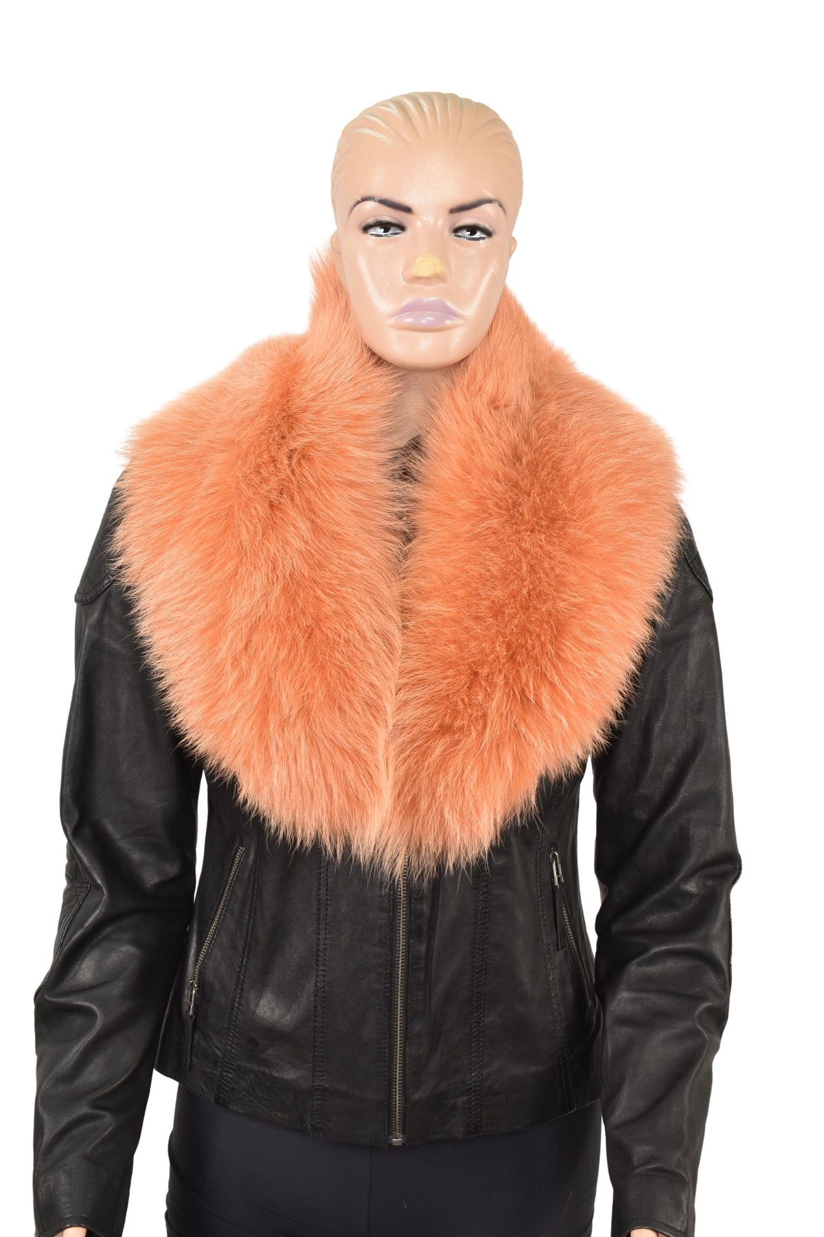 Fox Fur Collar, Orange Fur collar. Neck Wrap, Fur Scarf. Fur Wrap, Handmade Fur Collar
