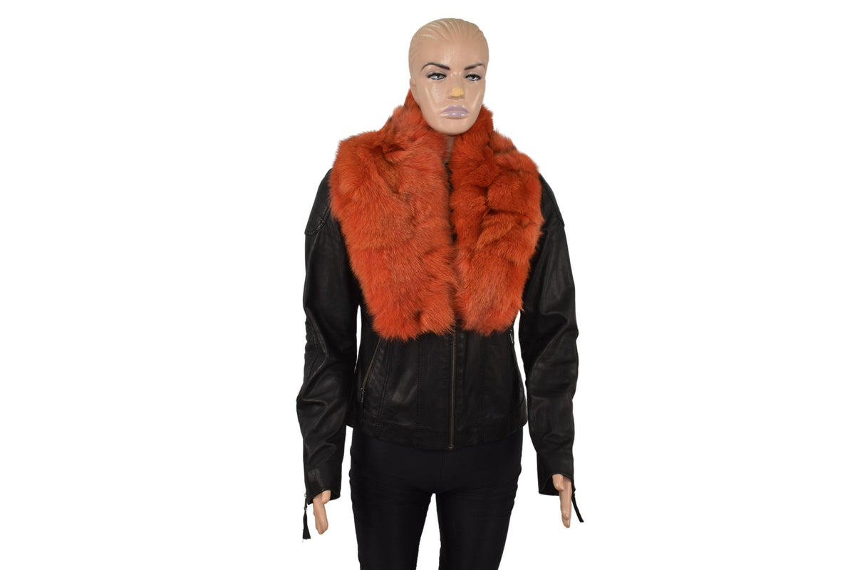 Orange Fox Fur Collar,Natural Fur collar, Neck Wrap, Fur Scarf. Fur Wrap, Handmade Fur Collar