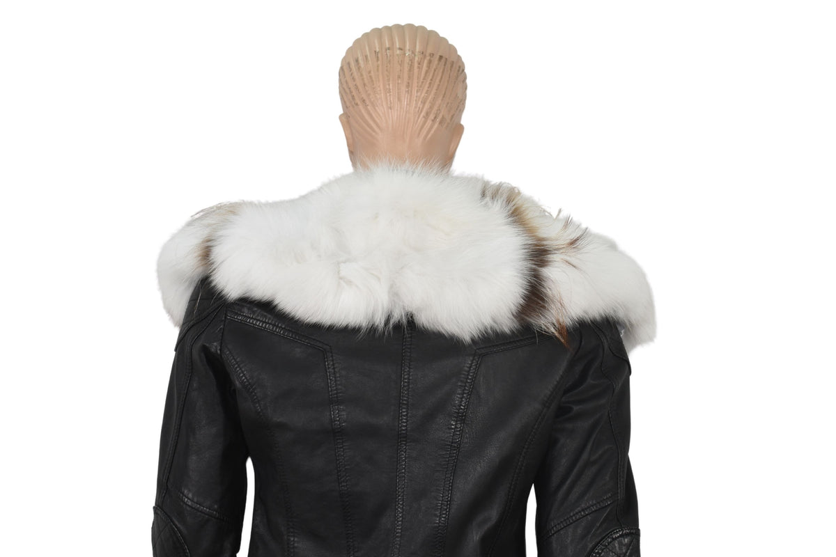 Fox Fur Collar , White Fur collar, Neck Wrap, Fur Scarf. Fur Wrap, Handmade Fur Collar