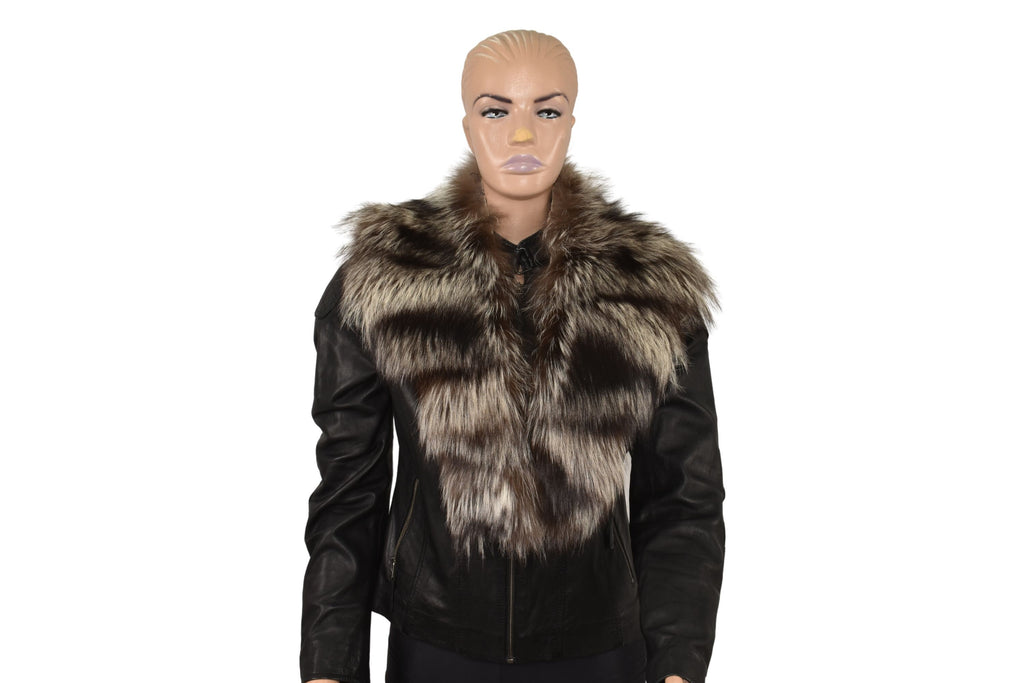 Fox Fur Collar , Silver Fur collar, Neck Wrap, Fur Scarf. Fur Wrap, Handmade Fur Collar | Gift For Her
