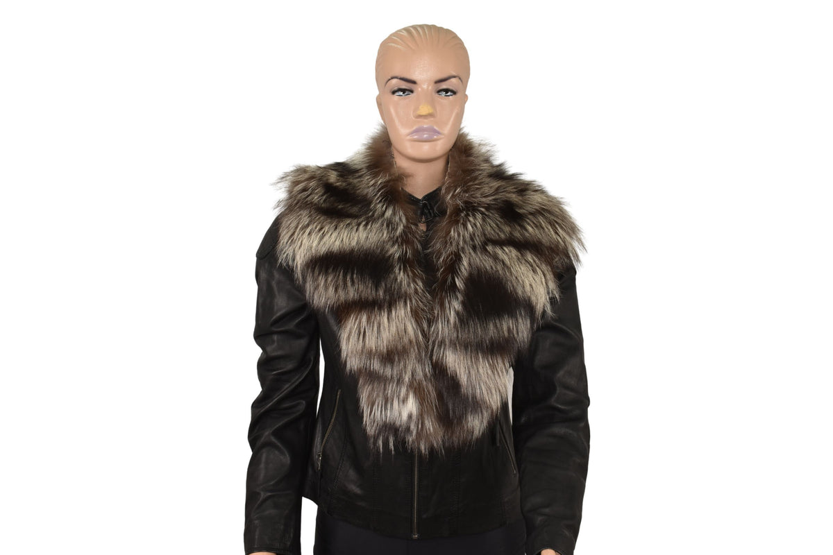 Fox Fur Collar , Silver Fur collar, Neck Wrap, Fur Scarf. Fur Wrap, Handmade Fur Collar | Gift For Her
