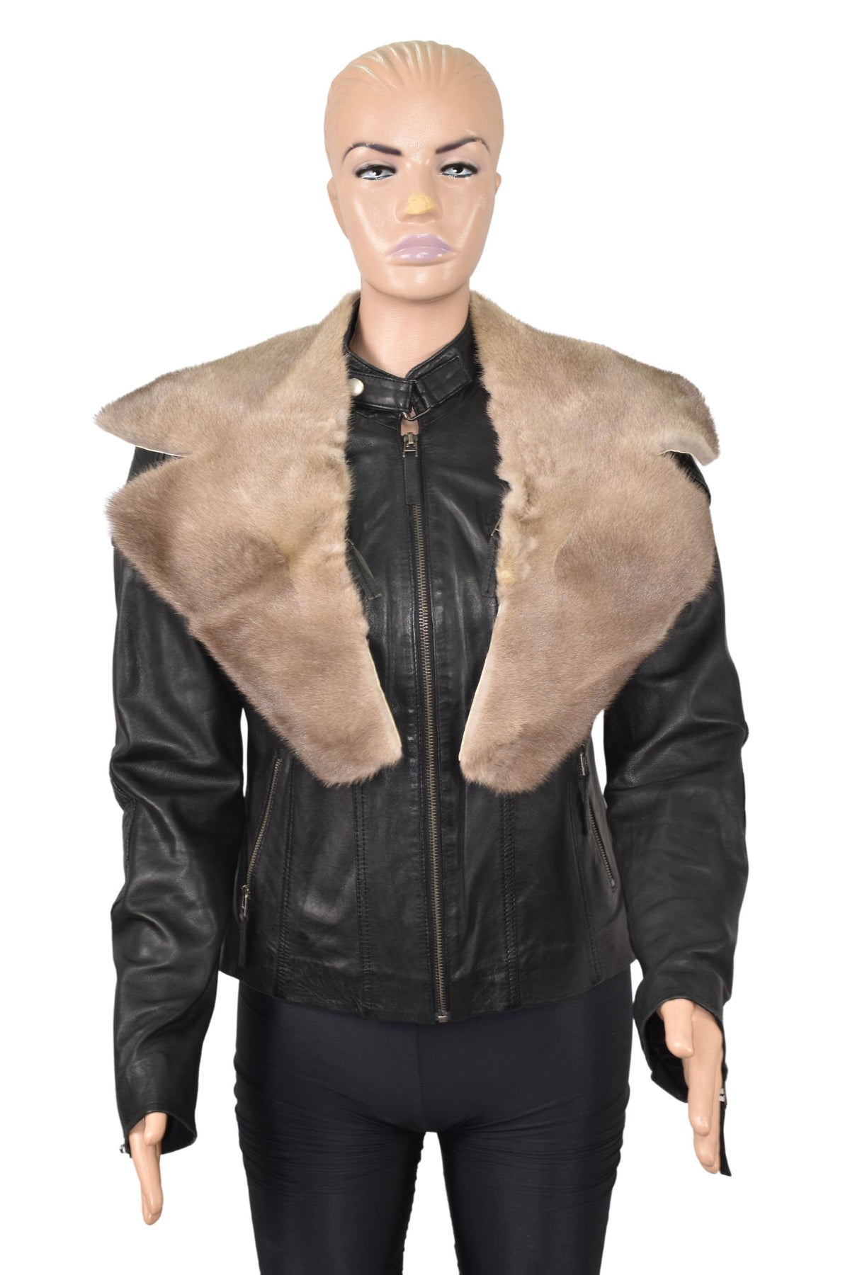 Genuine Mink fur collar | Gray fur collar | Coat fur collar | Unisex Mink Fur Collar |Gift For Him