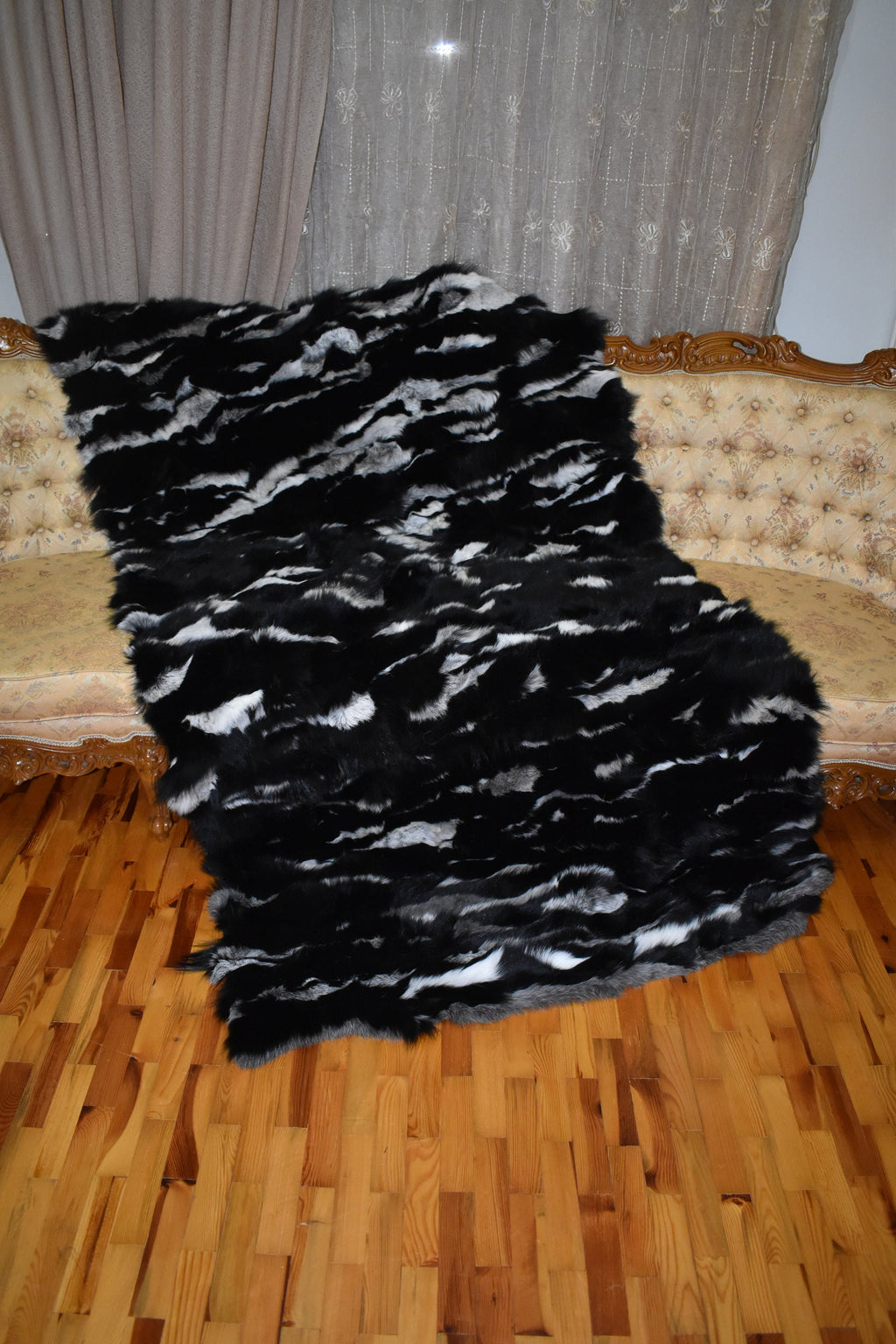 Fur Throw Blanket | Fox Fur Throw | Fur Blanket For Couch | Fur Blanket For Baby | Gift For her