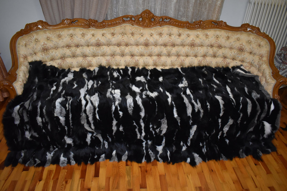 Fur Throw Blanket | Fox Fur Throw | Fur Blanket For Couch | Fur Blanket For Baby | Gift For her