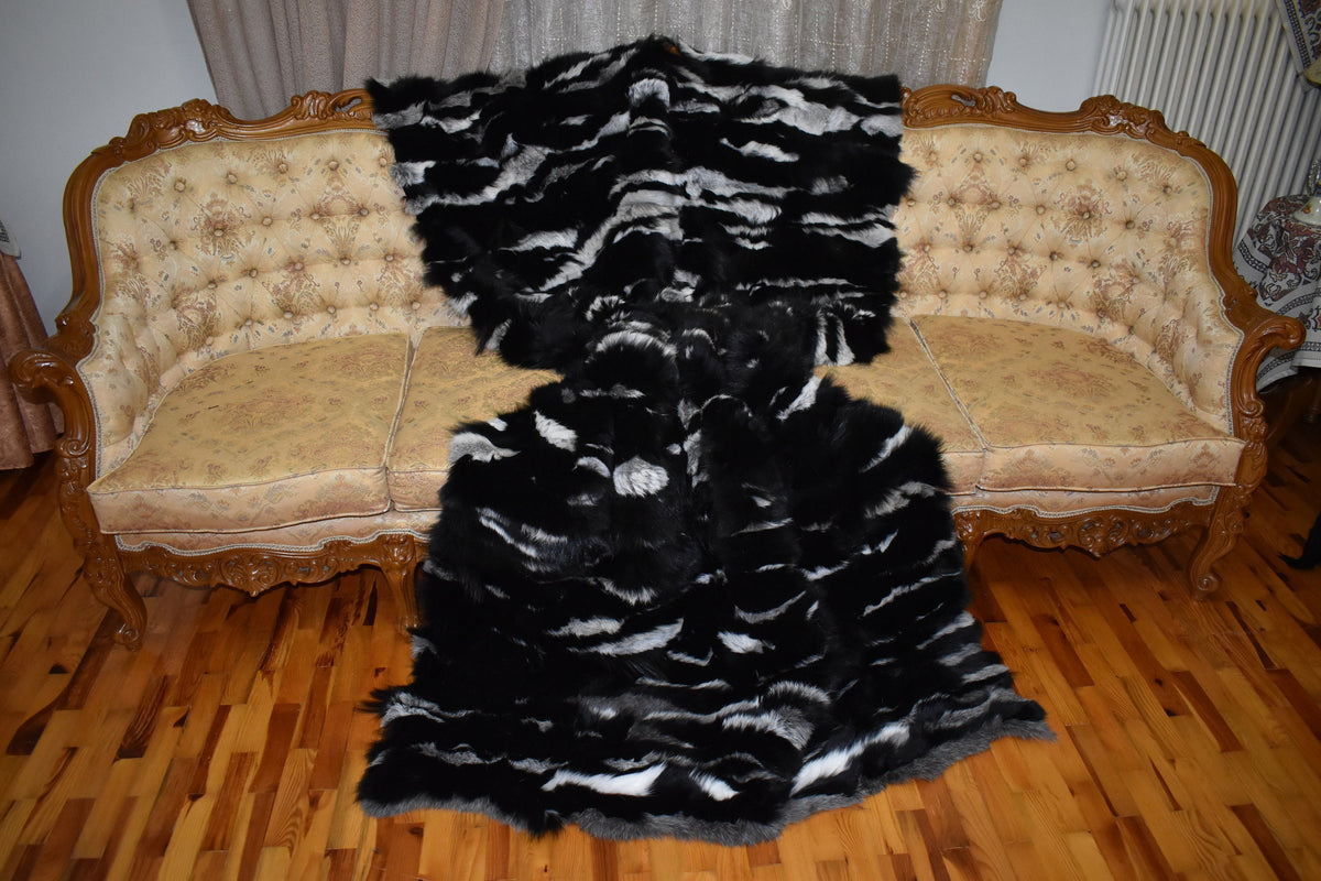 Fur Throw Blanket | Fox Fur Throw | Fur Blanket For Couch | Fur Blanket For Baby | Gift For her