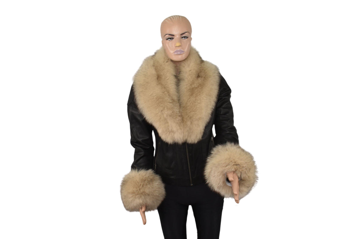Fox Fur collar  , fox collar and Cuffs set , Coat Collar , Detachable Fur Collar , Fox Fur Cuffs