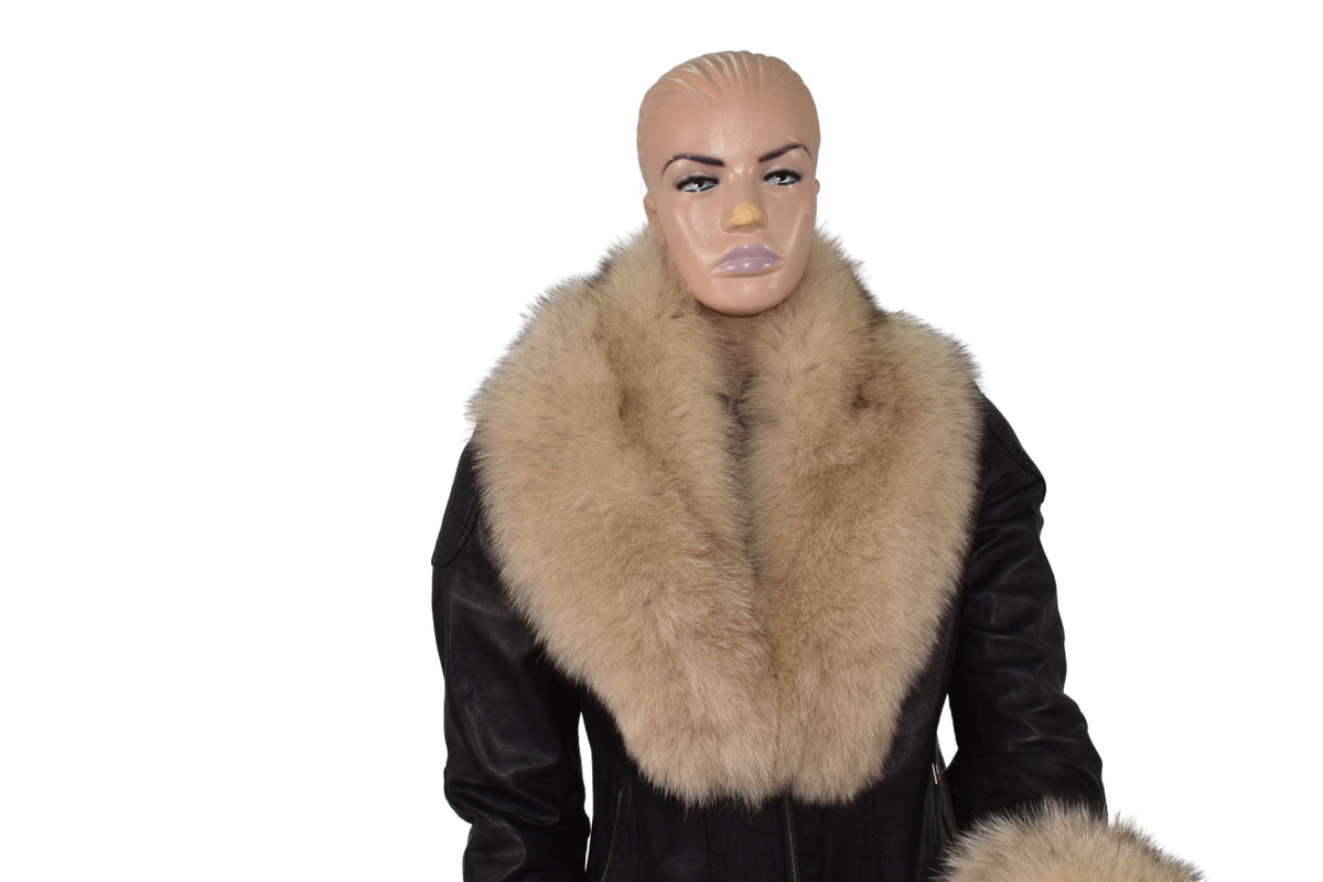 Fox Fur collar  , fox collar and Cuffs set , Coat Collar , Detachable Fur Collar , Fox Fur Cuffs