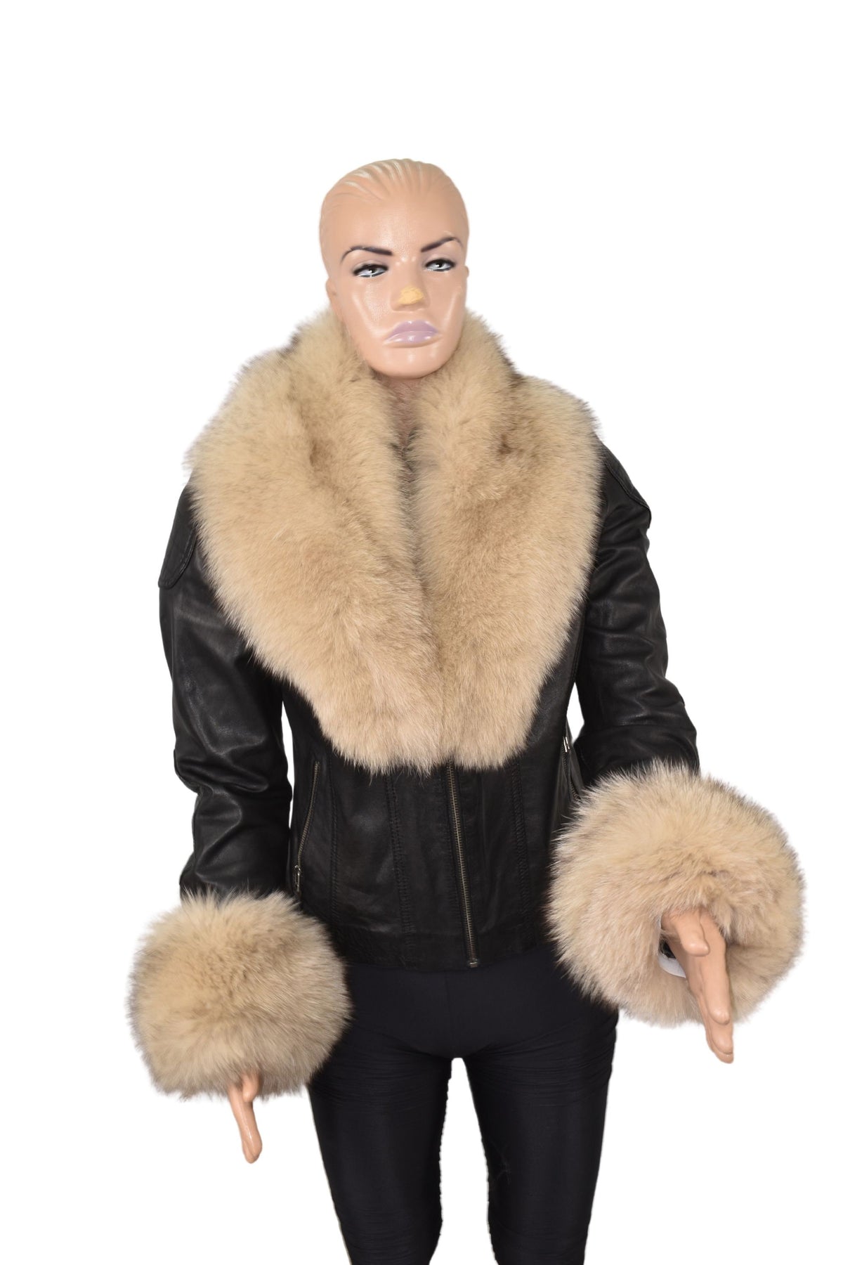 Fox Fur collar  , fox collar and Cuffs set , Coat Collar , Detachable Fur Collar , Fox Fur Cuffs