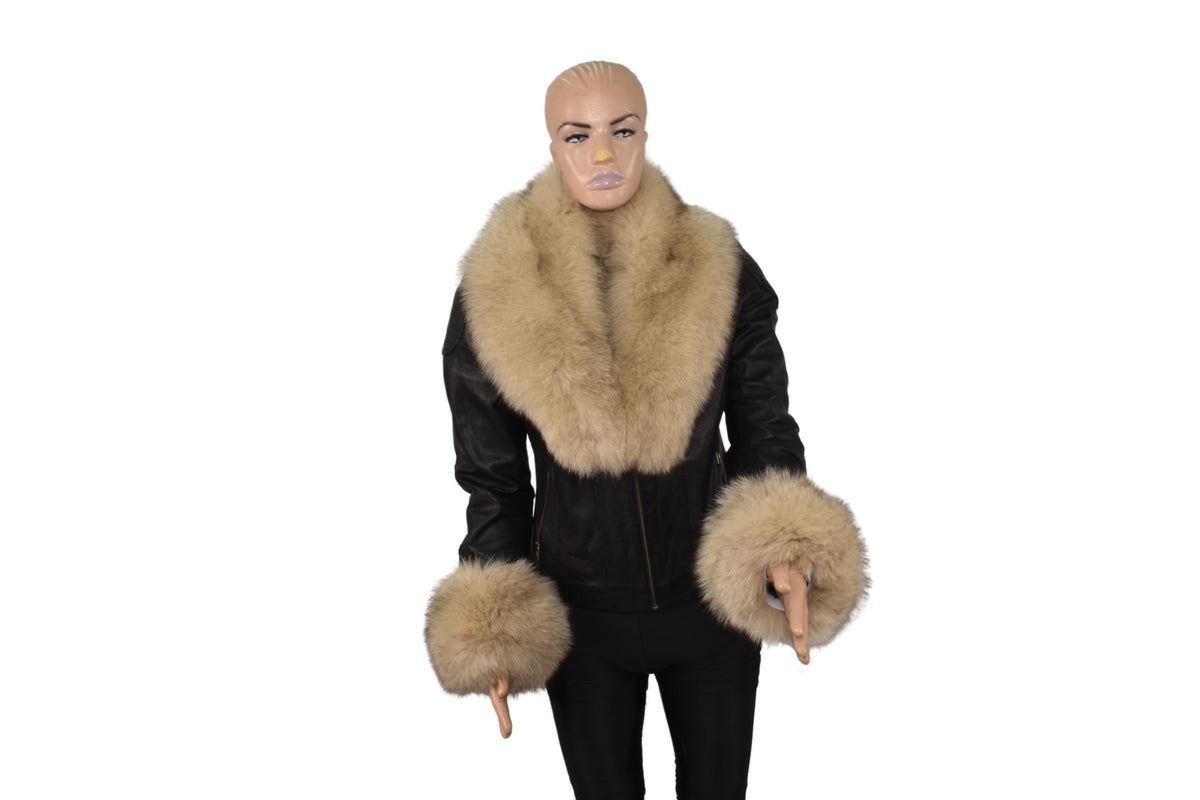 Fox Fur collar  , fox collar and Cuffs set , Coat Collar , Detachable Fur Collar , Fox Fur Cuffs