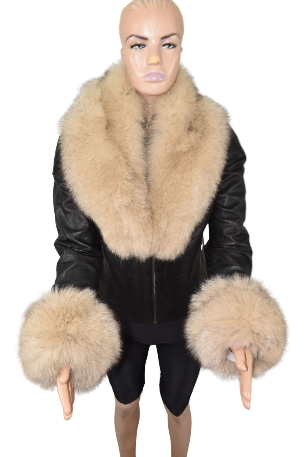 Fox Fur collar  , fox collar and Cuffs set , Coat Collar , Detachable Fur Collar , Fox Fur Cuffs