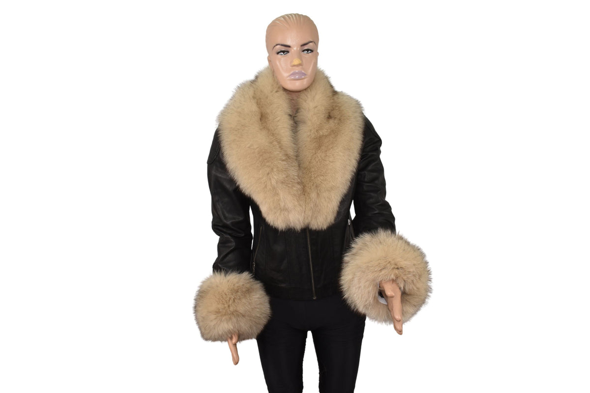 Fox Fur collar  , fox collar and Cuffs set , Coat Collar , Detachable Fur Collar , Fox Fur Cuffs