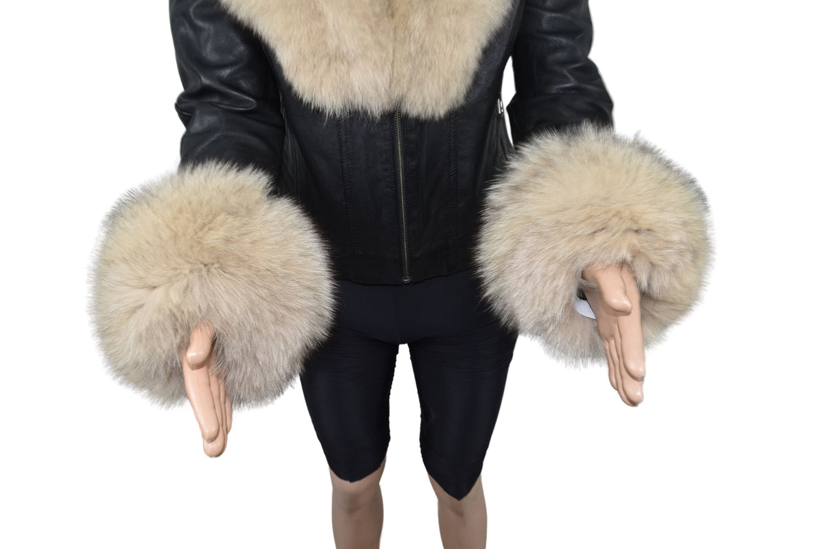 Fox Fur collar  , fox collar and Cuffs set , Coat Collar , Detachable Fur Collar , Fox Fur Cuffs