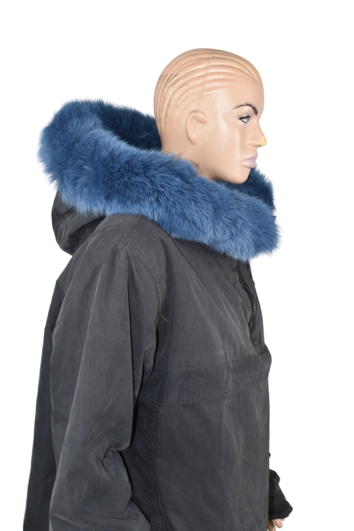 Fur Hood Trim | Fur Stripe For Hood | Detachable Fur trim Hood | Fur Collar | Blue Fox Fur Trim