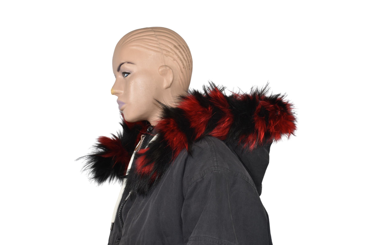 Fox Fur Trim For Hood | Natural Fox Fur Stripe For Hood | Detachable Fur trim Hood | Fur Collar