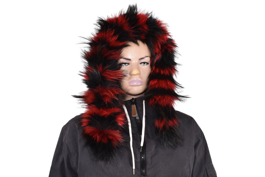 Fox Fur Trim For Hood | Natural Fox Fur Stripe For Hood | Detachable Fur trim Hood | Fur Collar