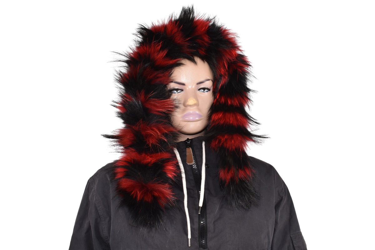 Fox Fur Trim For Hood | Natural Fox Fur Stripe For Hood | Detachable Fur trim Hood | Fur Collar