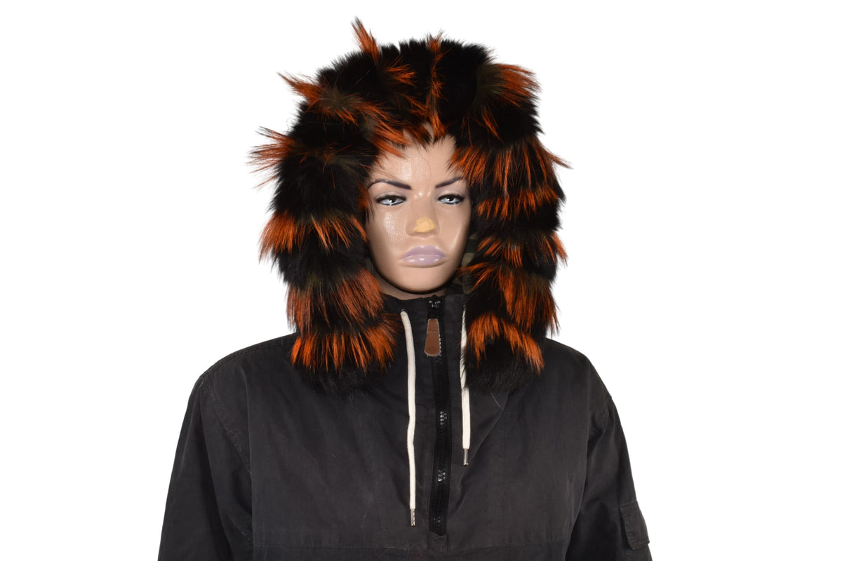 Natural Fox Fur Trim: Detachable Hood Stripe, Handmade Collar