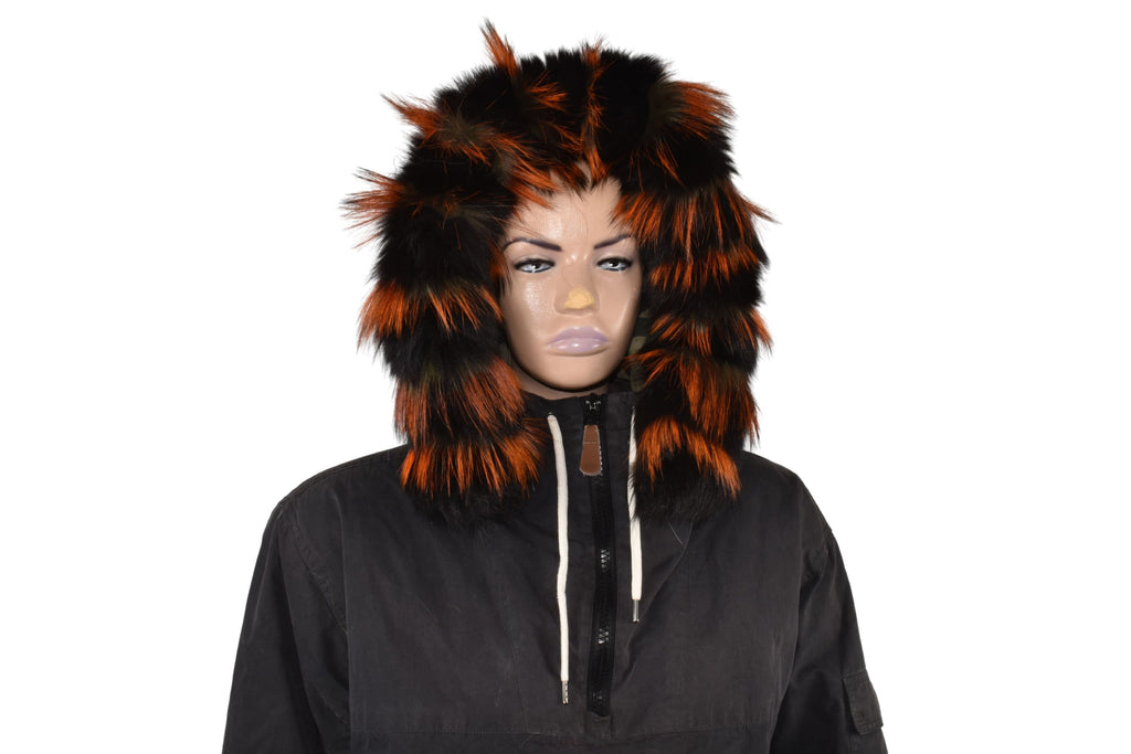 Natural Fox Fur Trim: Detachable Hood Stripe, Handmade Collar