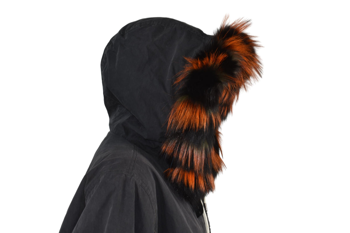 Natural Fox Fur Trim: Detachable Hood Stripe, Handmade Collar