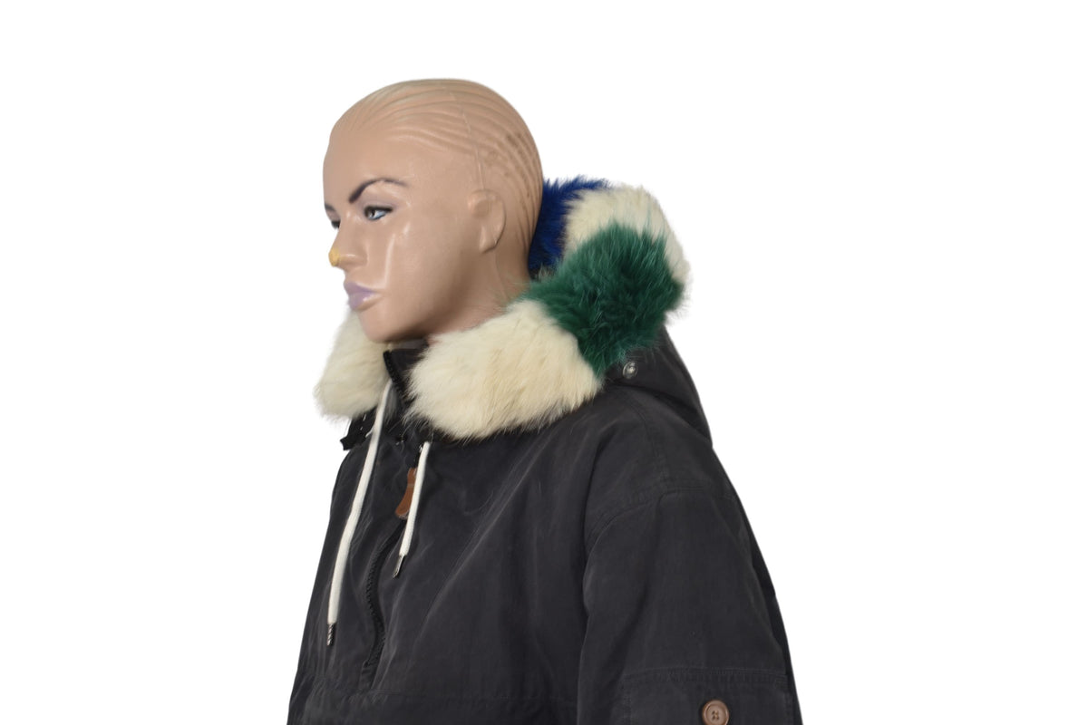 Fox Fur Trim For Hood | Natural Fox Fur Stripe For Hood | Detachable Fur trim Hood | Fur Collar
