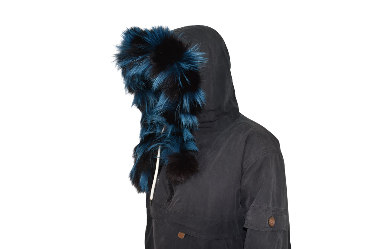 Fur Trim Hood | Natural Fox Fur Stripe For Hood | Detachable Fur trim Hood | Fur Collar